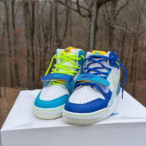 Air Jordan Legacy 312 Mid Blue White Men’s Size 7 Nike Sneakers - Picture 5 of 12